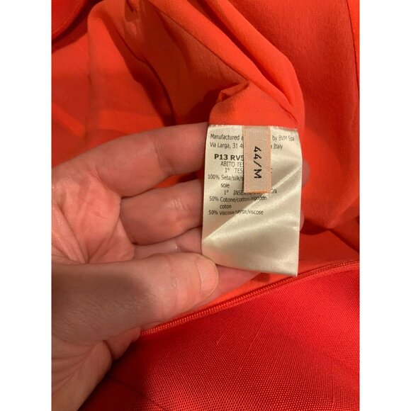 Giambattista Valli Red 100% Silk Sleeveless Sheath Dress, Size 8 (US) 44 (IT) - Picture 8 of 10